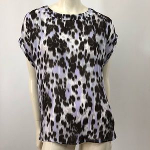 Jennifer Lopez Animal Print Chiffon Blouse